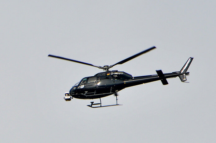 Huis bezichtigen vanuit helikopter